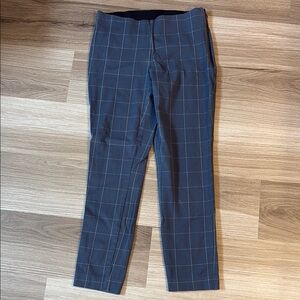 EUC Slim Slate Plaid Windowpane Slim Ankle Pants size 4 Small